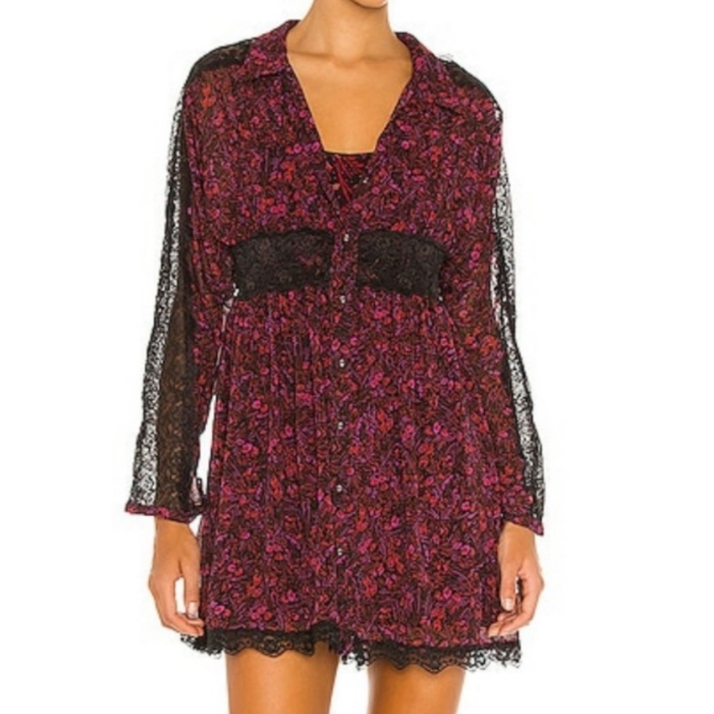 Gorgeous Free People Fall Lace Dress- NWT Size M